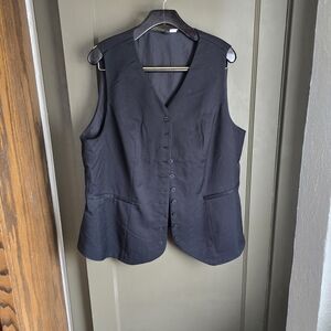 Divided Charcoal Button-Up Vest